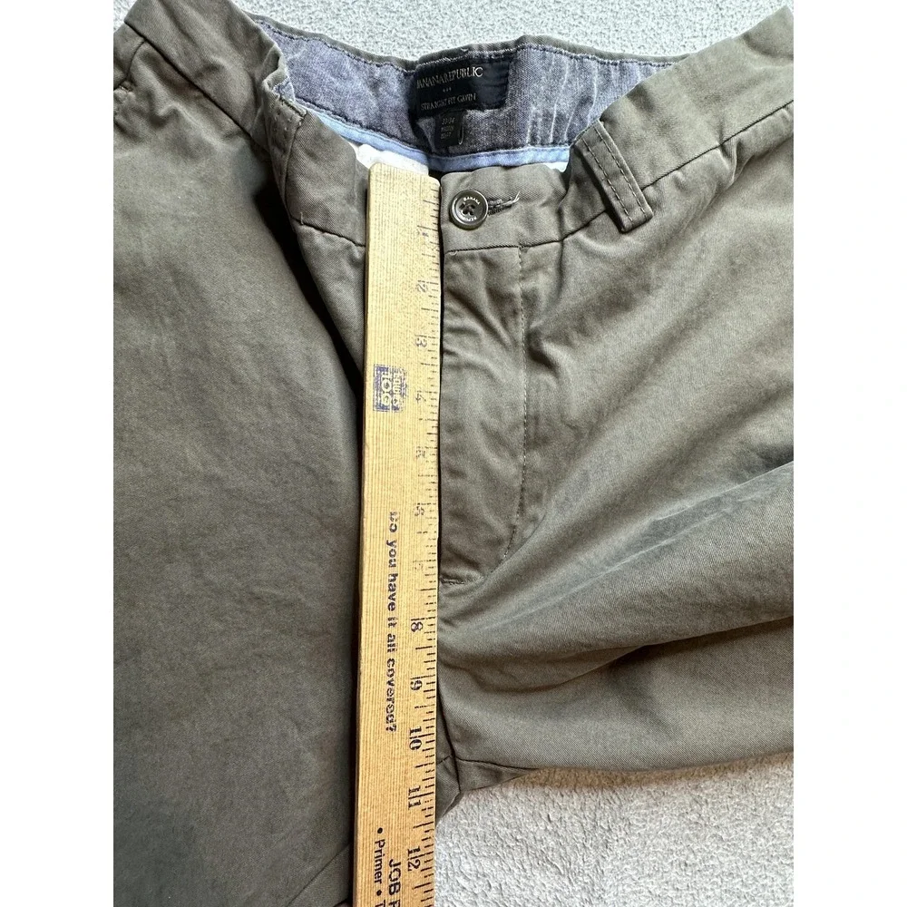 Banana Republic‎ Gavin Chino Pants Mens 33x34 (31x32) Gray Straight Fit Cotton